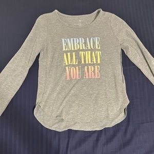 SO gray long sleeve t-shirt size 10-12